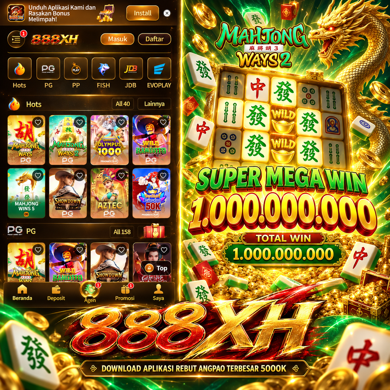 888XH - 888xh Dowdload & Install Aplikasi Slot Asli Minimal Bet 400 Perak